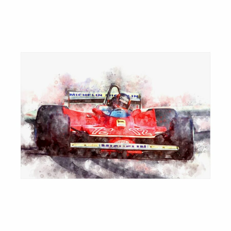 Gilles Villeneuve, Formula One, Poster F1 Art