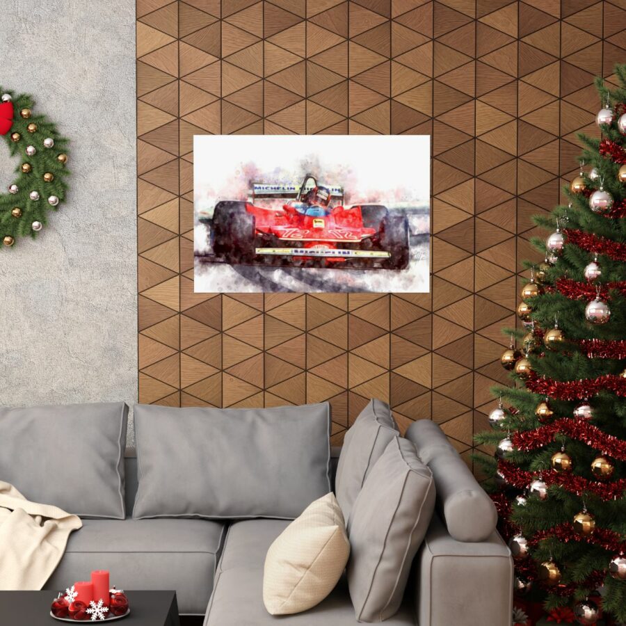 Gilles Villeneuve, Formula One, Poster F1 Art