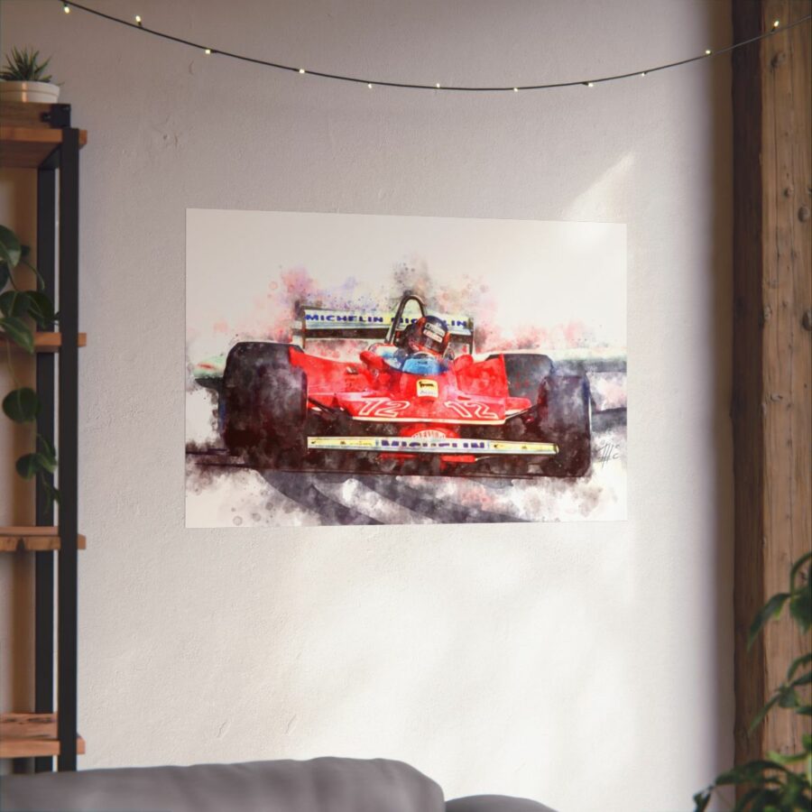 Gilles Villeneuve, Formula One, Poster F1 Art