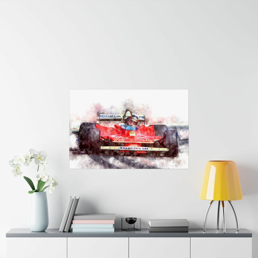 Gilles Villeneuve, Formula One, Poster F1 Art