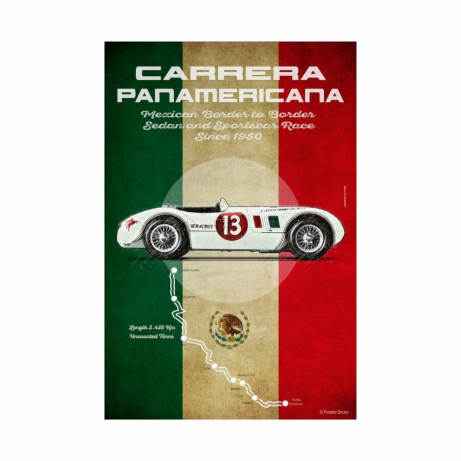 Carrera Panamericana, Jaguar C-Type, Poster Jaguar