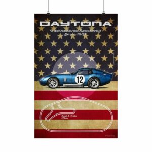 Daytona Racetrack, Shelby Daytona Coupe, Poster  by Raceman