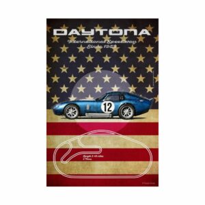 Daytona Racetrack, Shelby Daytona Coupe, Poster  by Raceman