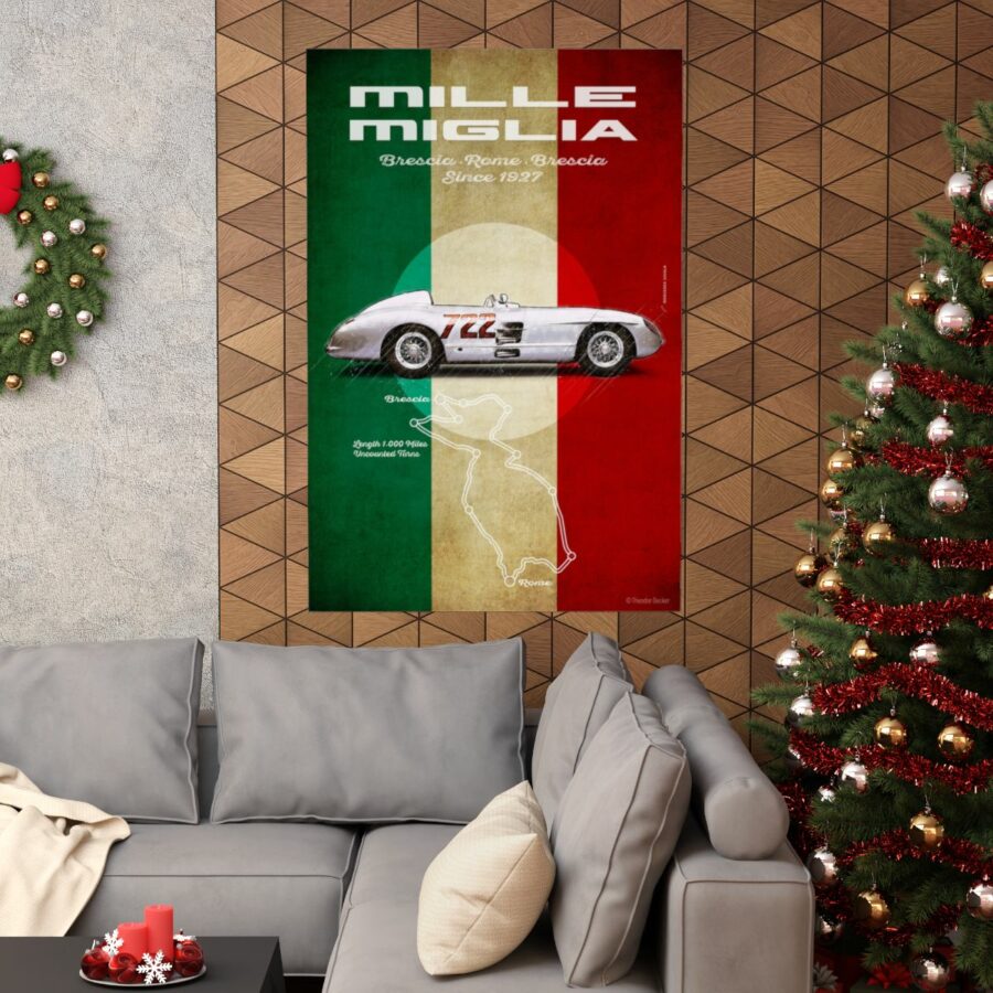 Mille Miglia, Mercedes-Benz 300SLR, Poster WEC & Le Mans Memorabilia