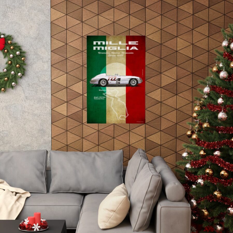 Mille Miglia, Mercedes-Benz 300SLR, Poster WEC & Le Mans Memorabilia