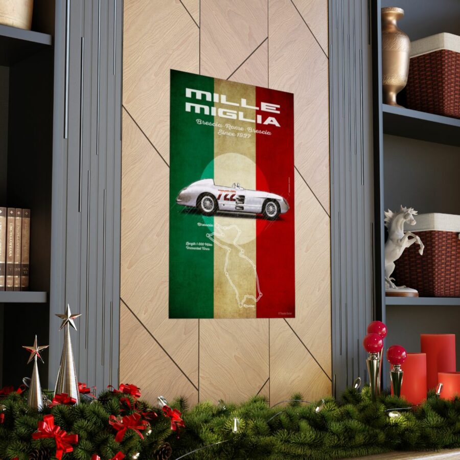 Mille Miglia, Mercedes-Benz 300SLR, Poster WEC & Le Mans Memorabilia