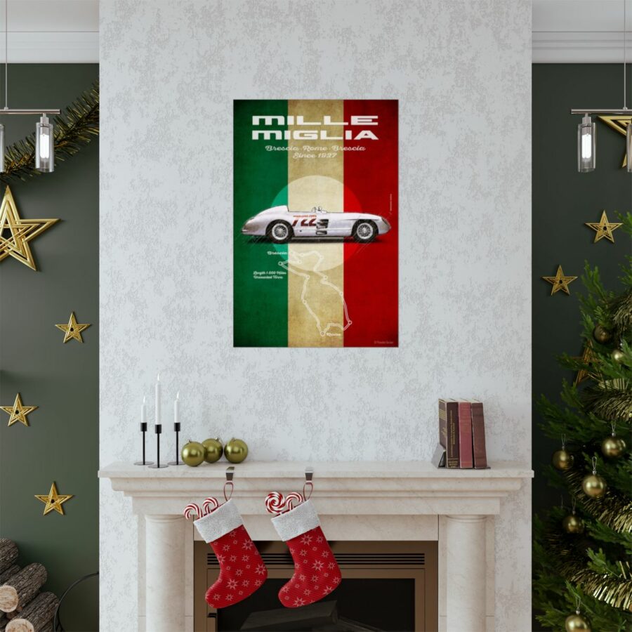 Mille Miglia, Mercedes-Benz 300SLR, Poster WEC & Le Mans Memorabilia