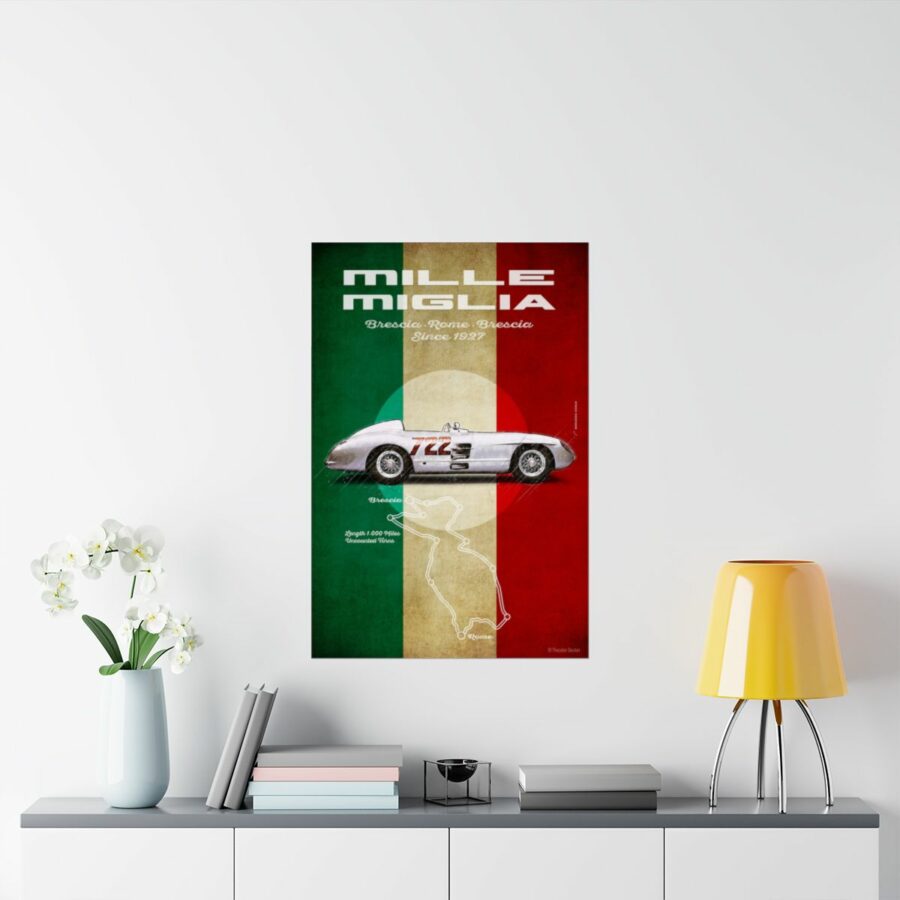 Mille Miglia, Mercedes-Benz 300SLR, Poster WEC & Le Mans Memorabilia