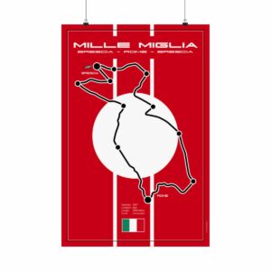Mille Miglia, Brescia - Roma - Brescia, Poster Product by Raceman