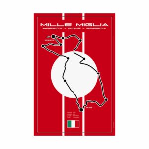 Mille Miglia, Brescia - Roma - Brescia, Poster Product by Raceman