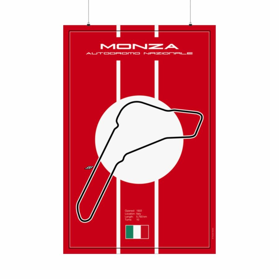 Monza Racetrack, Poster F1 Art