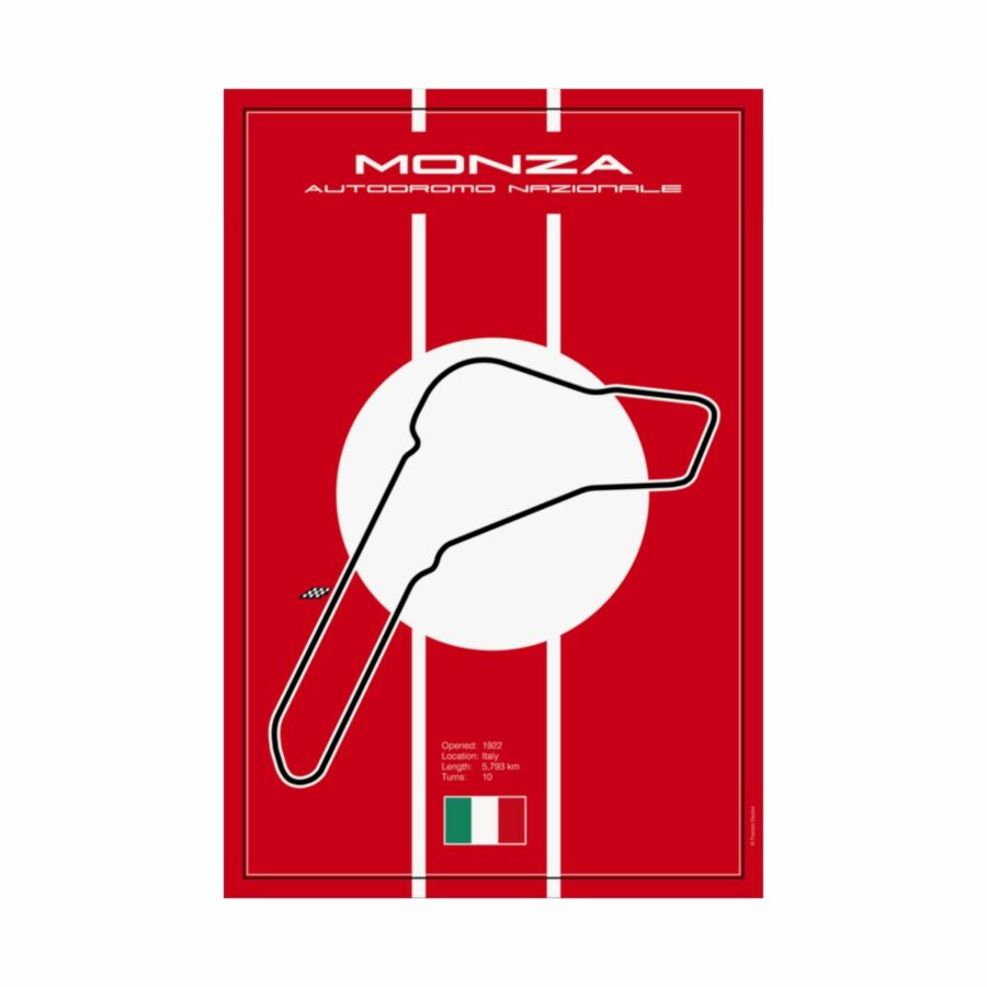 Monza Racetrack, Poster F1 Art