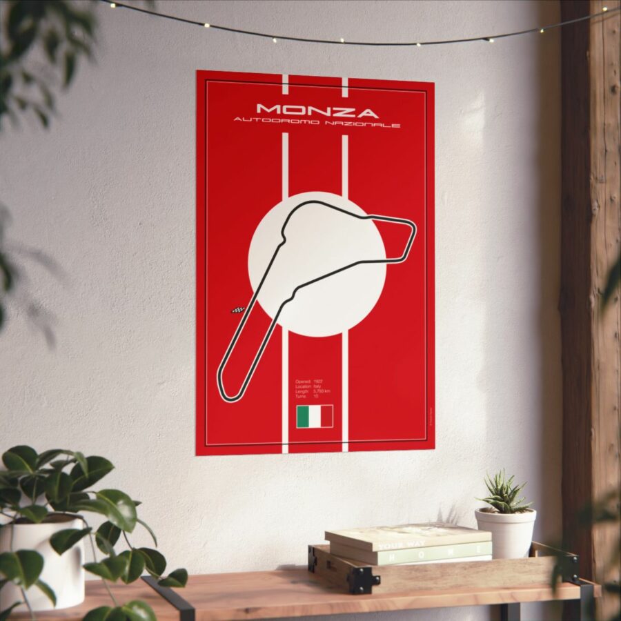 Monza Racetrack, Poster F1 Art