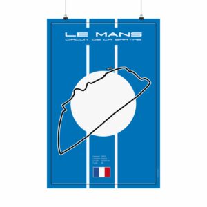 Le Mans Racetrack, Circuit de la Sarthe, Poster  by Raceman