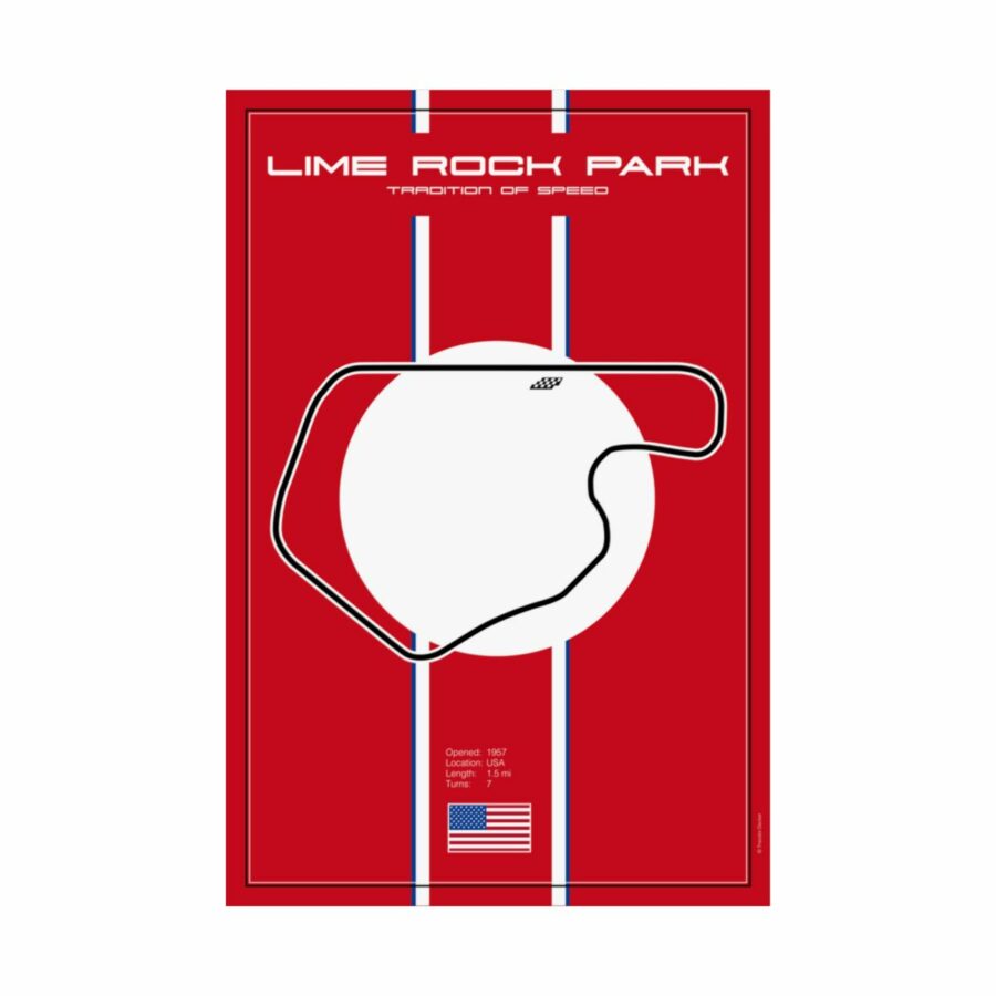 Lime Rock Park Racetrack, Poster Indy Car