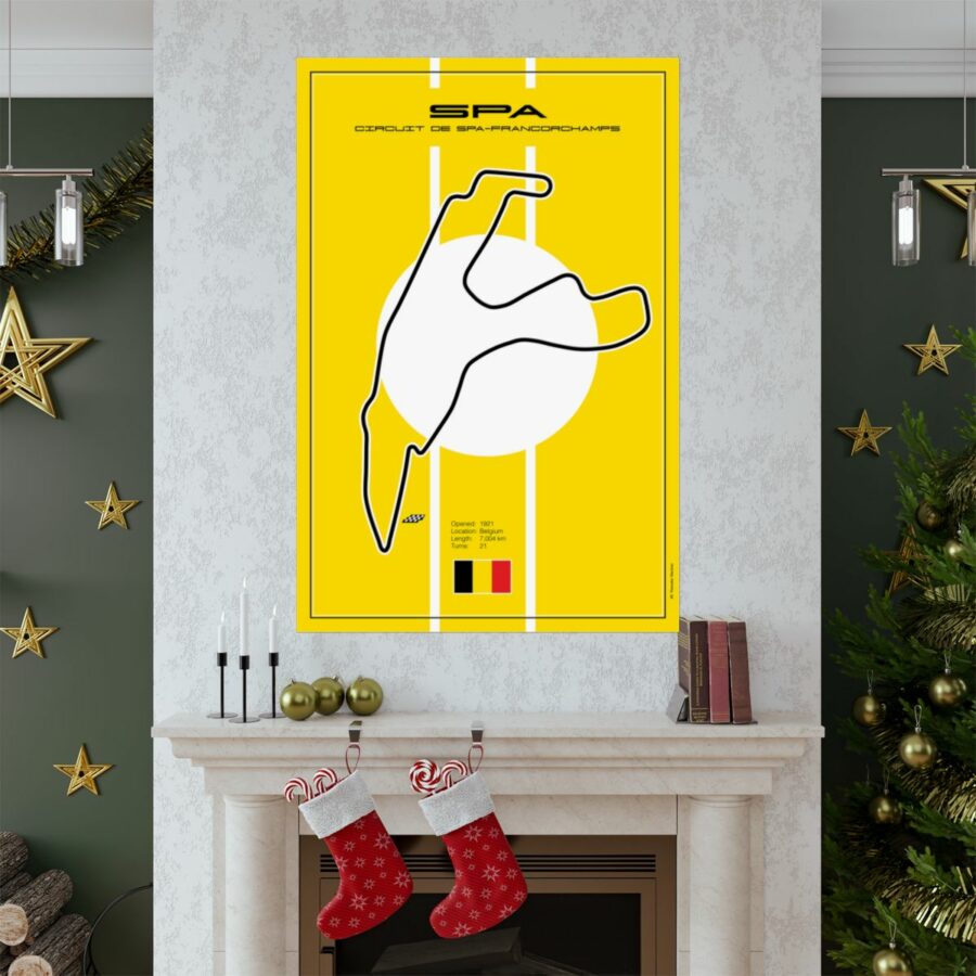 Spa Francorchamps Racetrack, Poster Belgium GP - Spa-Francorchamps Track Art