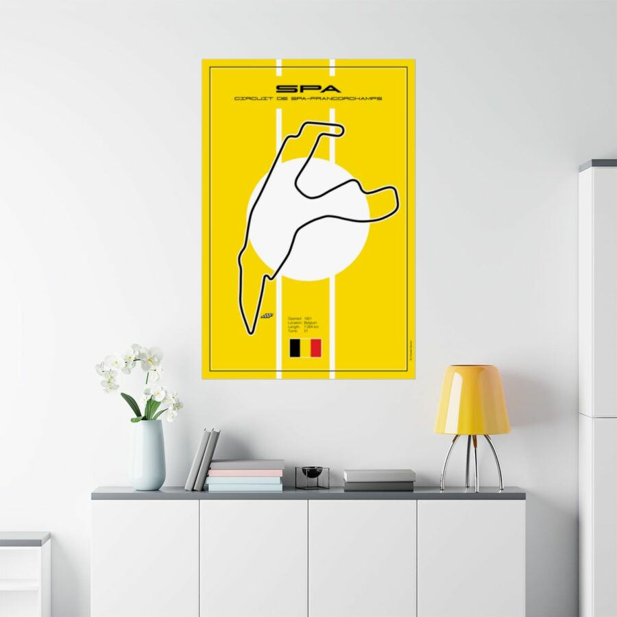 Spa Francorchamps Racetrack, Poster Belgium GP - Spa-Francorchamps Track Art
