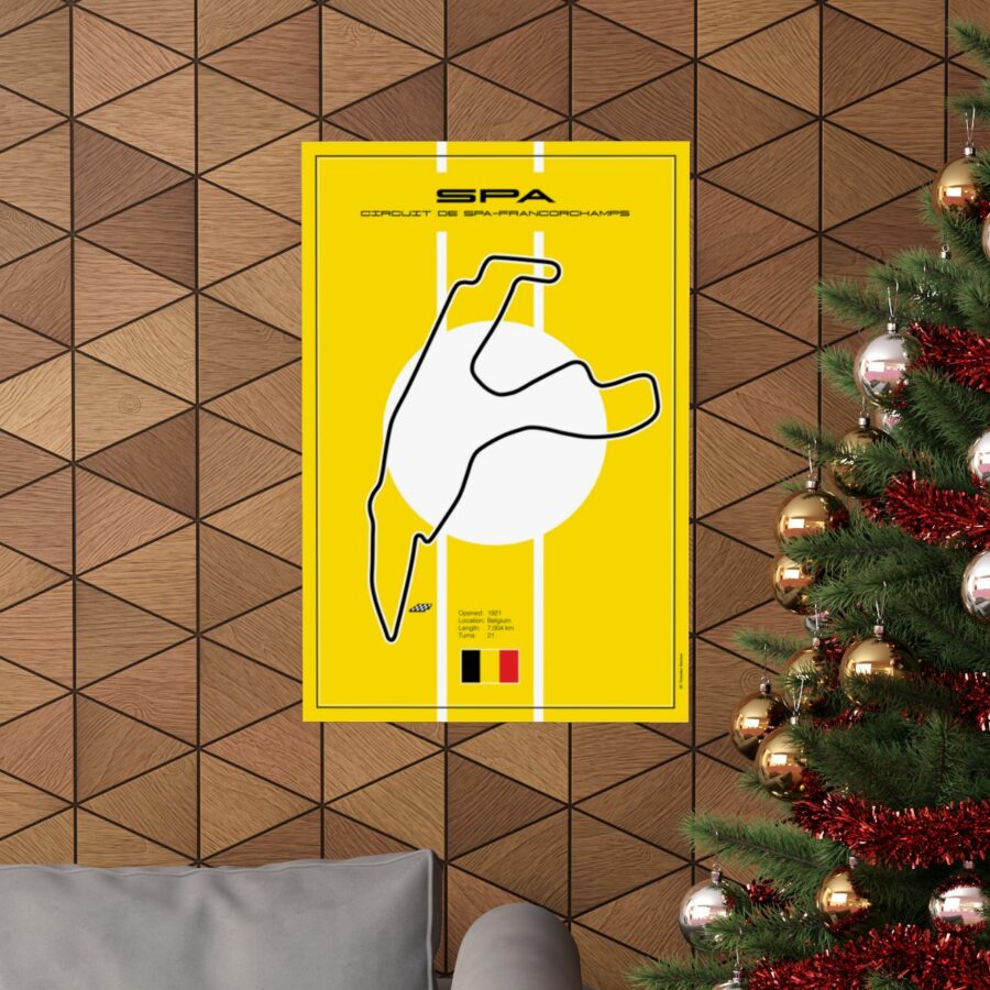 Spa Francorchamps Racetrack, Poster Belgium GP - Spa-Francorchamps Track Art