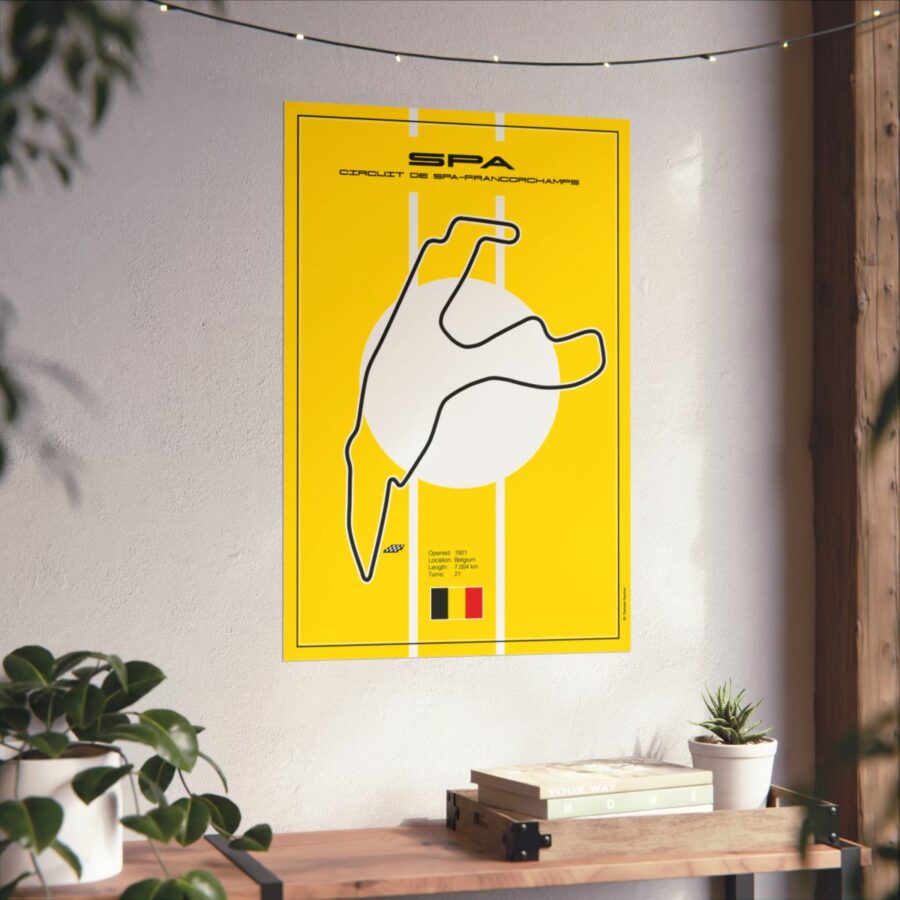 Spa Francorchamps Racetrack, Poster Belgium GP - Spa-Francorchamps Track Art