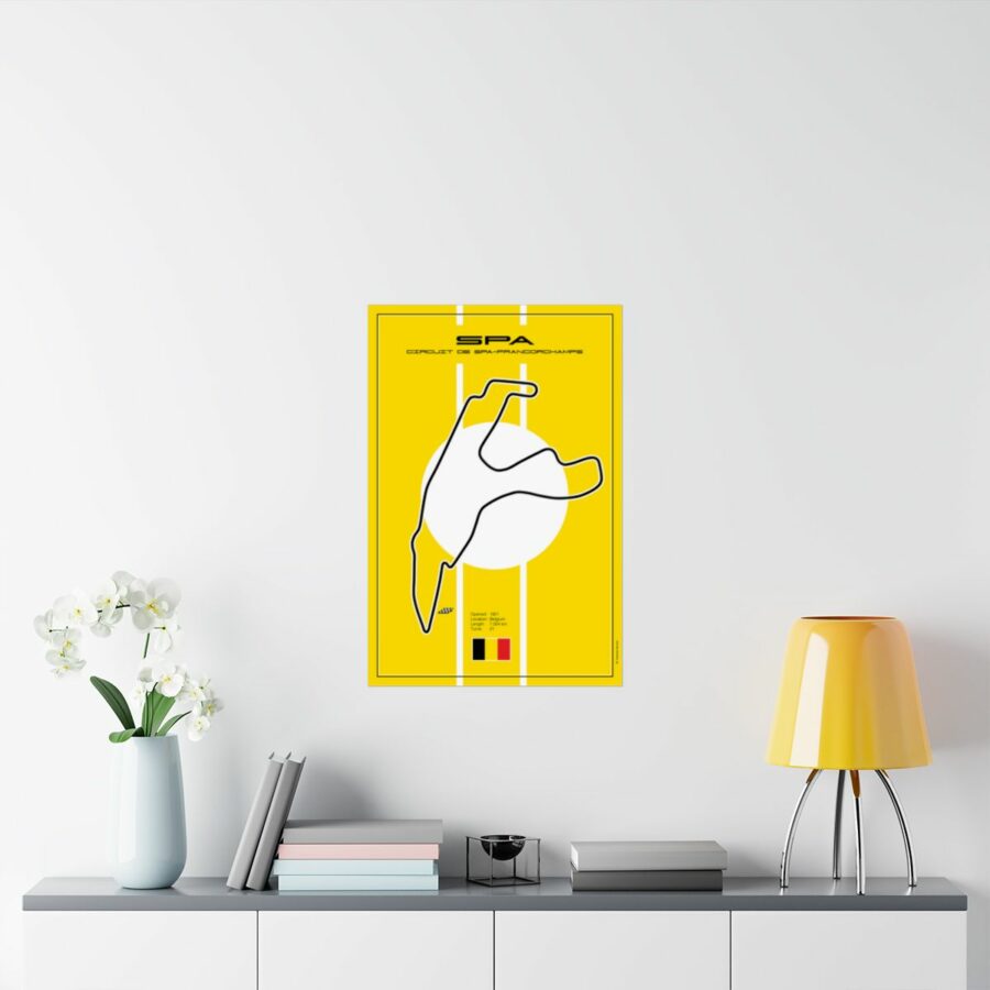Spa Francorchamps Racetrack, Poster Belgium GP - Spa-Francorchamps Track Art
