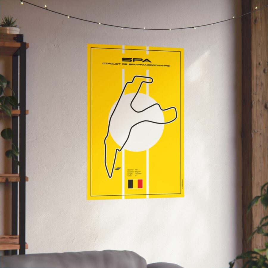 Spa Francorchamps Racetrack, Poster Belgium GP - Spa-Francorchamps Track Art