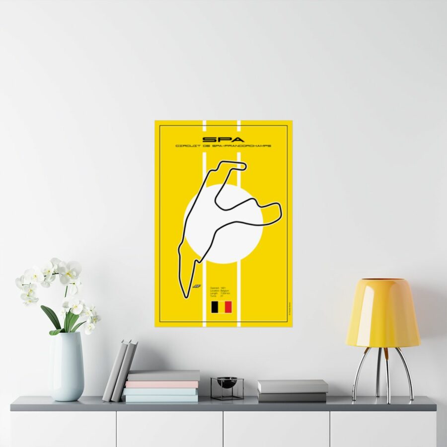 Spa Francorchamps Racetrack, Poster Belgium GP - Spa-Francorchamps Track Art