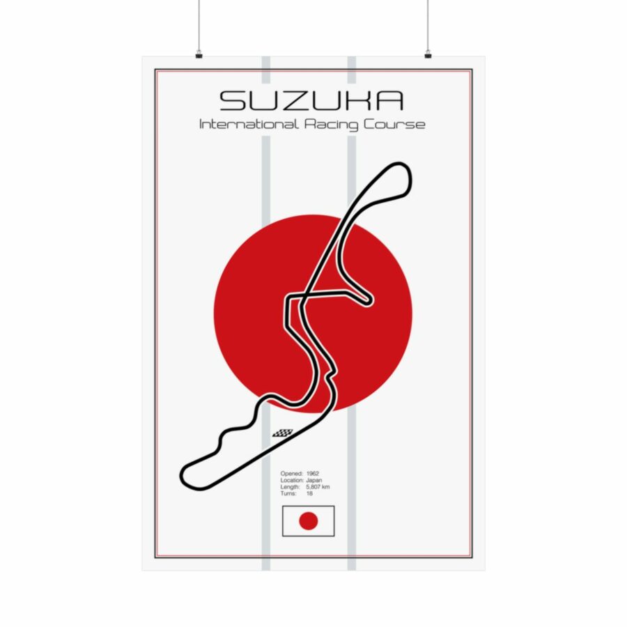 Suzuka Racetrack, Poster F1 Art