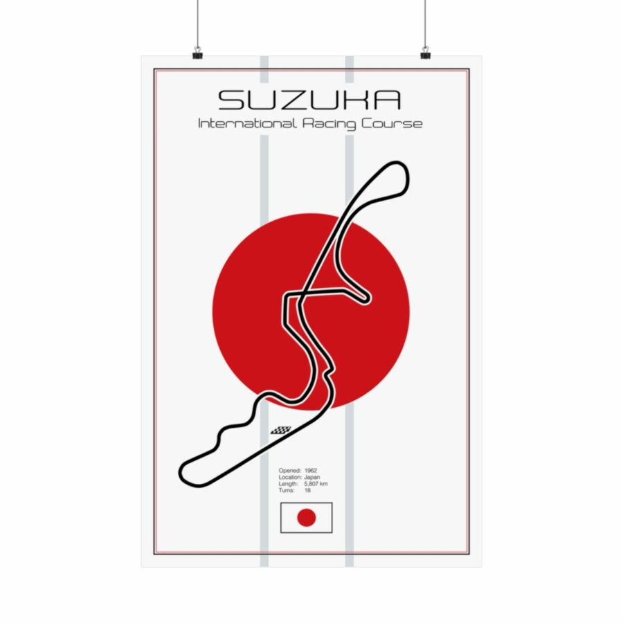 Suzuka Racetrack, Poster F1 Art