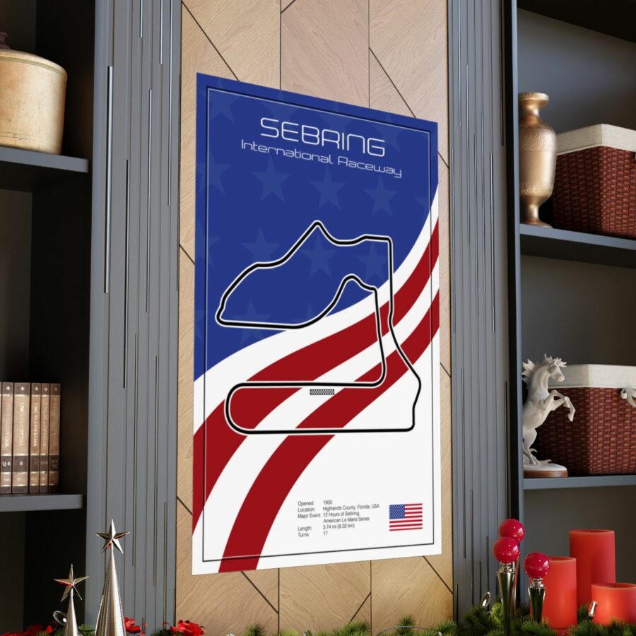 Sebring International Raceway, Poster Sports Car Racing Art