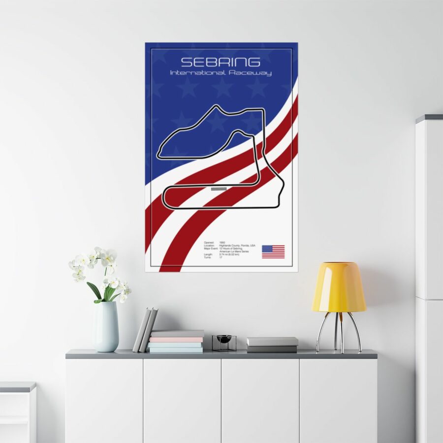Sebring International Raceway, Poster Sports Car Racing Art