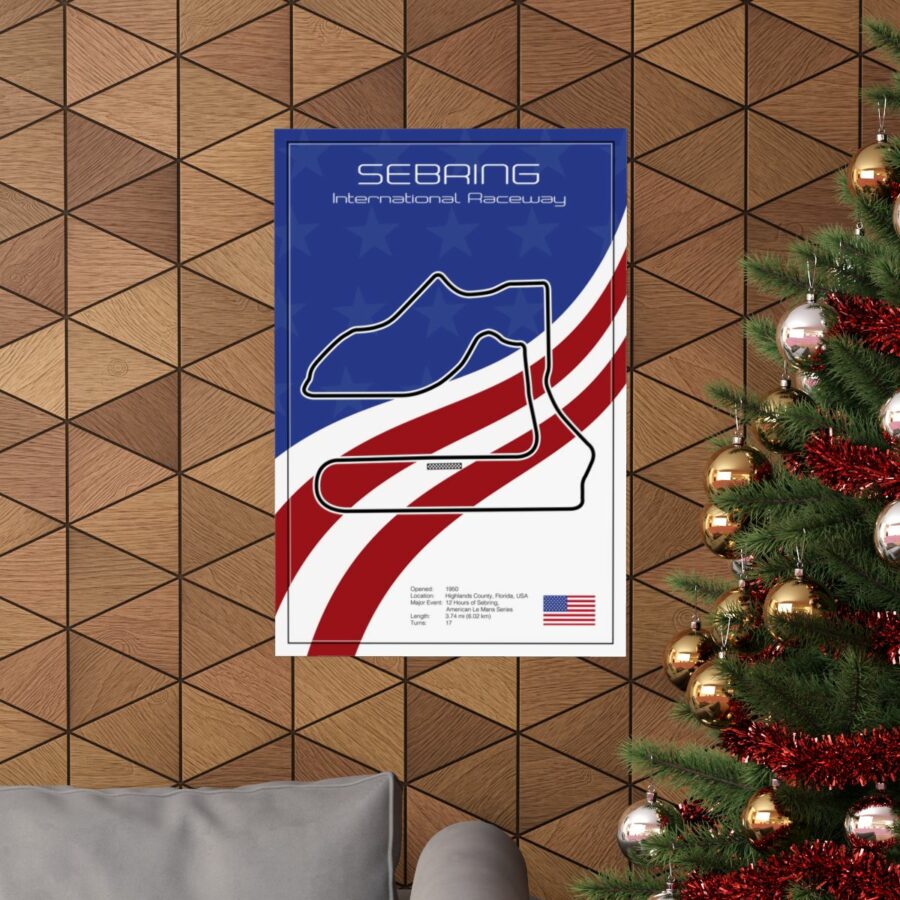 Sebring International Raceway, Poster Sports Car Racing Art