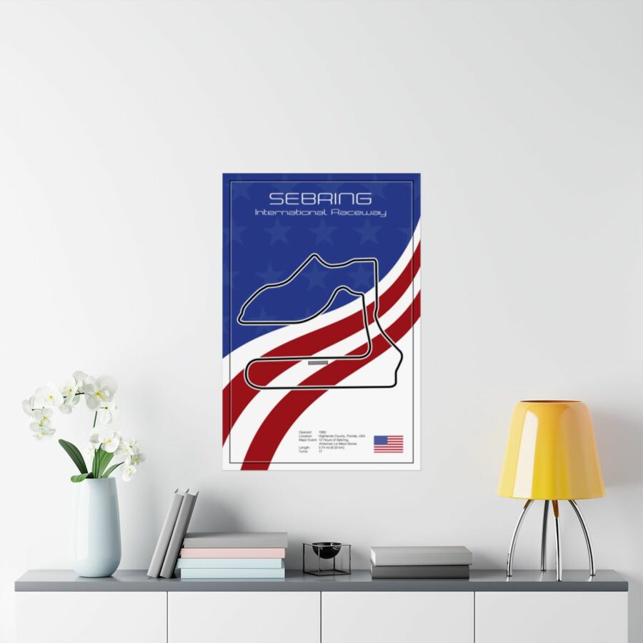 Sebring International Raceway, Poster Sports Car Racing Art