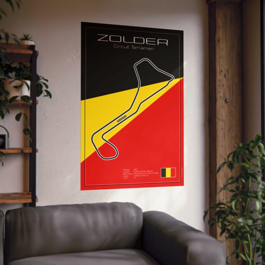 Zolder Racetrack, Poster Vintage