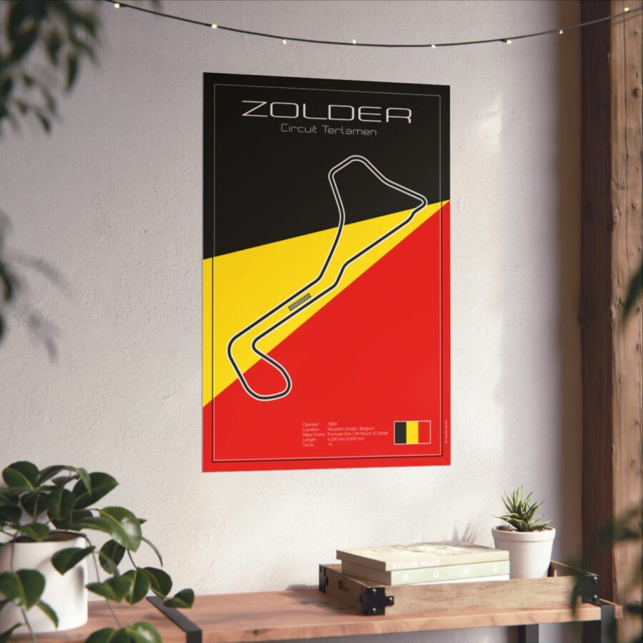 Zolder Racetrack, Poster Vintage