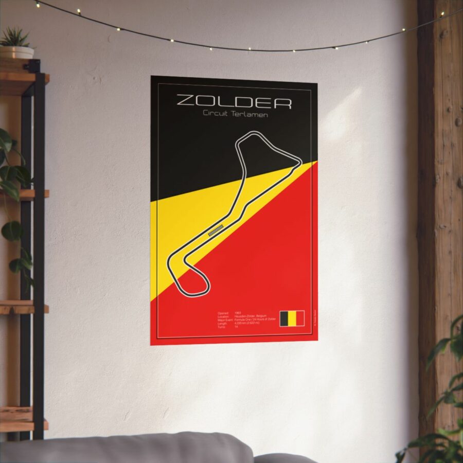 Zolder Racetrack, Poster Vintage