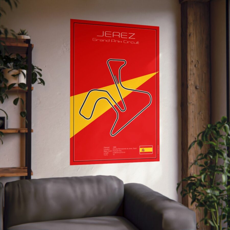 Jerez Grand Prix Circuit, Poster F1 Art