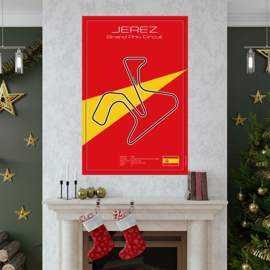 Jerez Grand Prix Circuit, Poster F1 Art