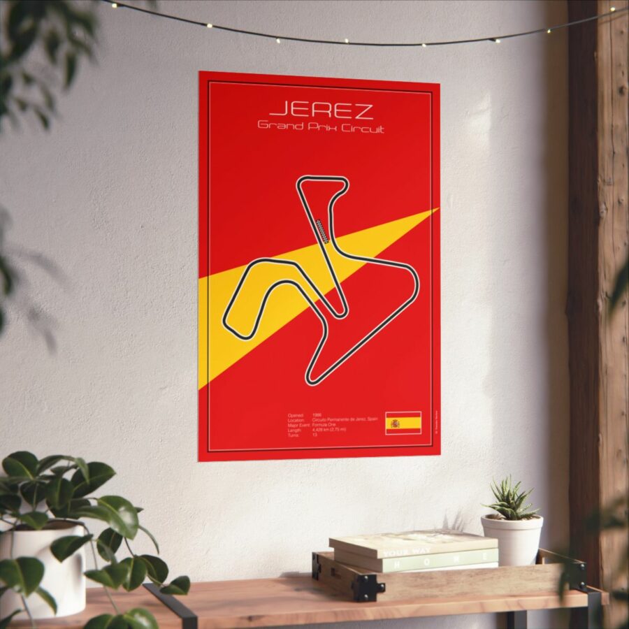 Jerez Grand Prix Circuit, Poster F1 Art