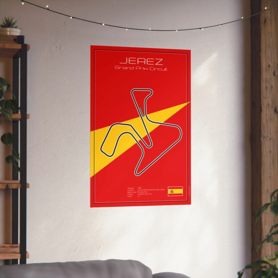 Jerez Grand Prix Circuit, Poster F1 Art