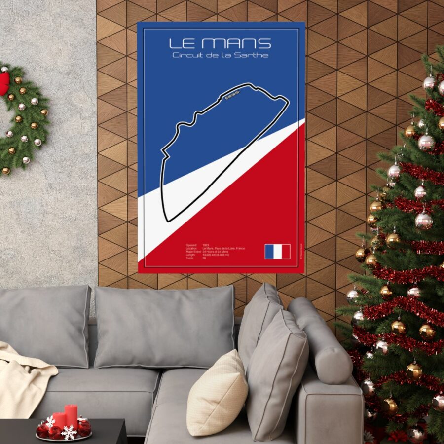 Le Mans Racetrack, Poster Sports Car Racing Art