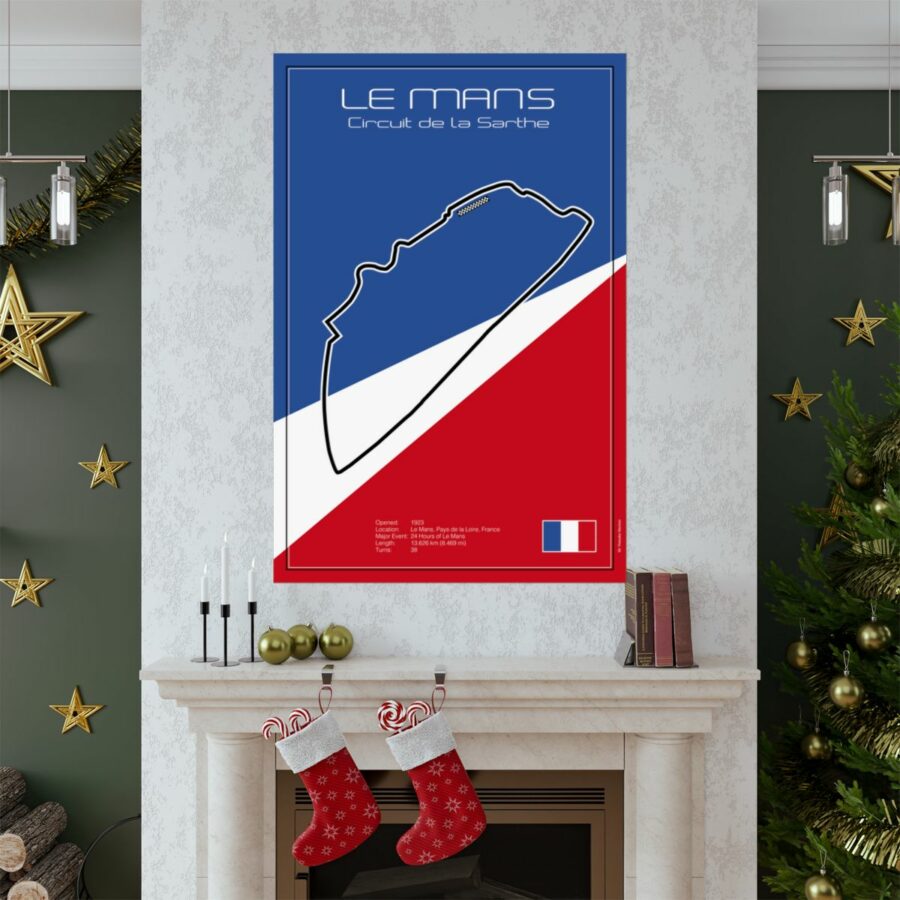 Le Mans Racetrack, Poster Sports Car Racing Art