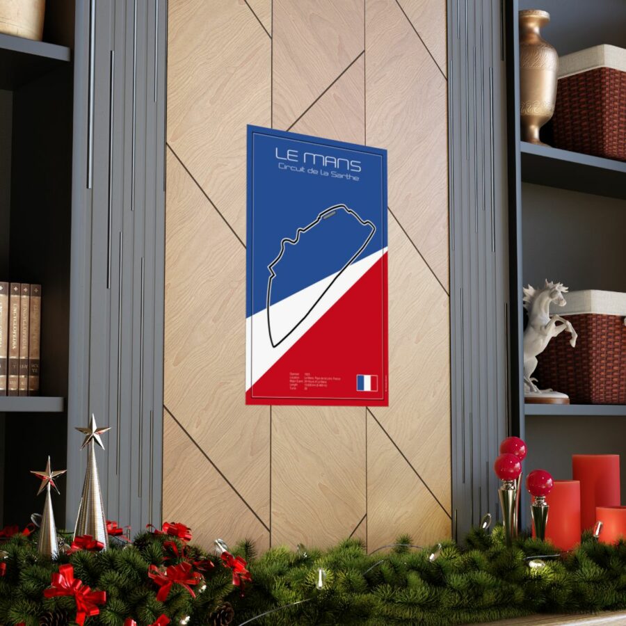Le Mans Racetrack, Poster Sports Car Racing Art