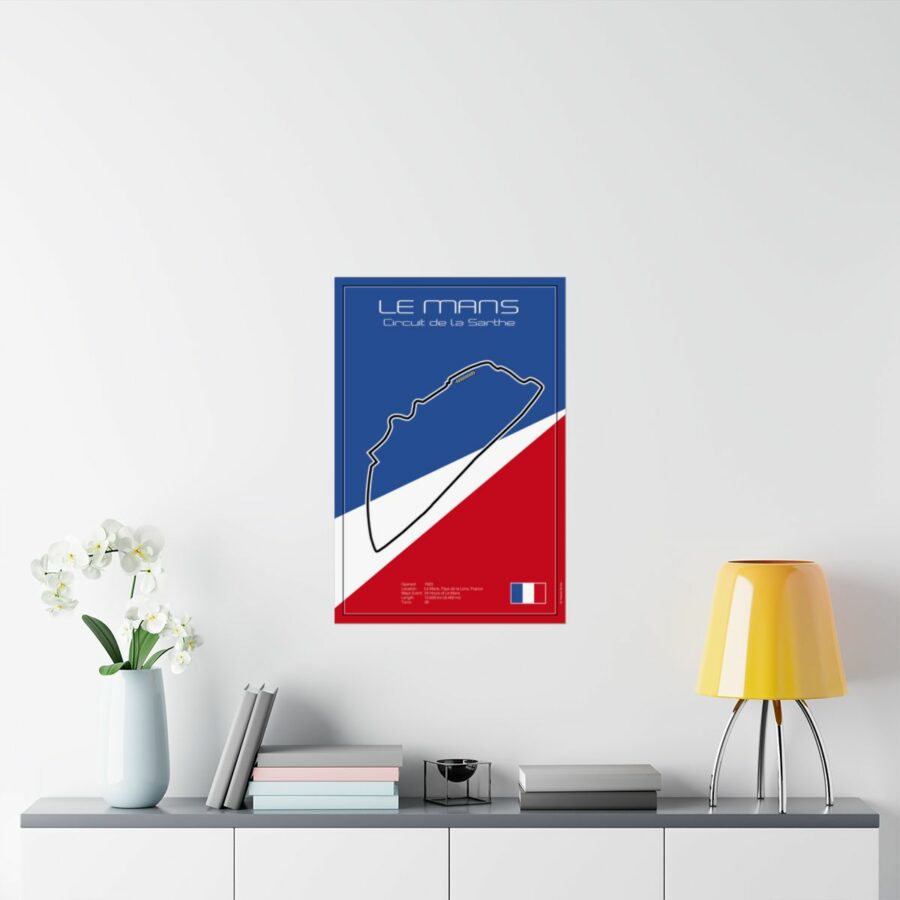 Le Mans Racetrack, Poster Sports Car Racing Art