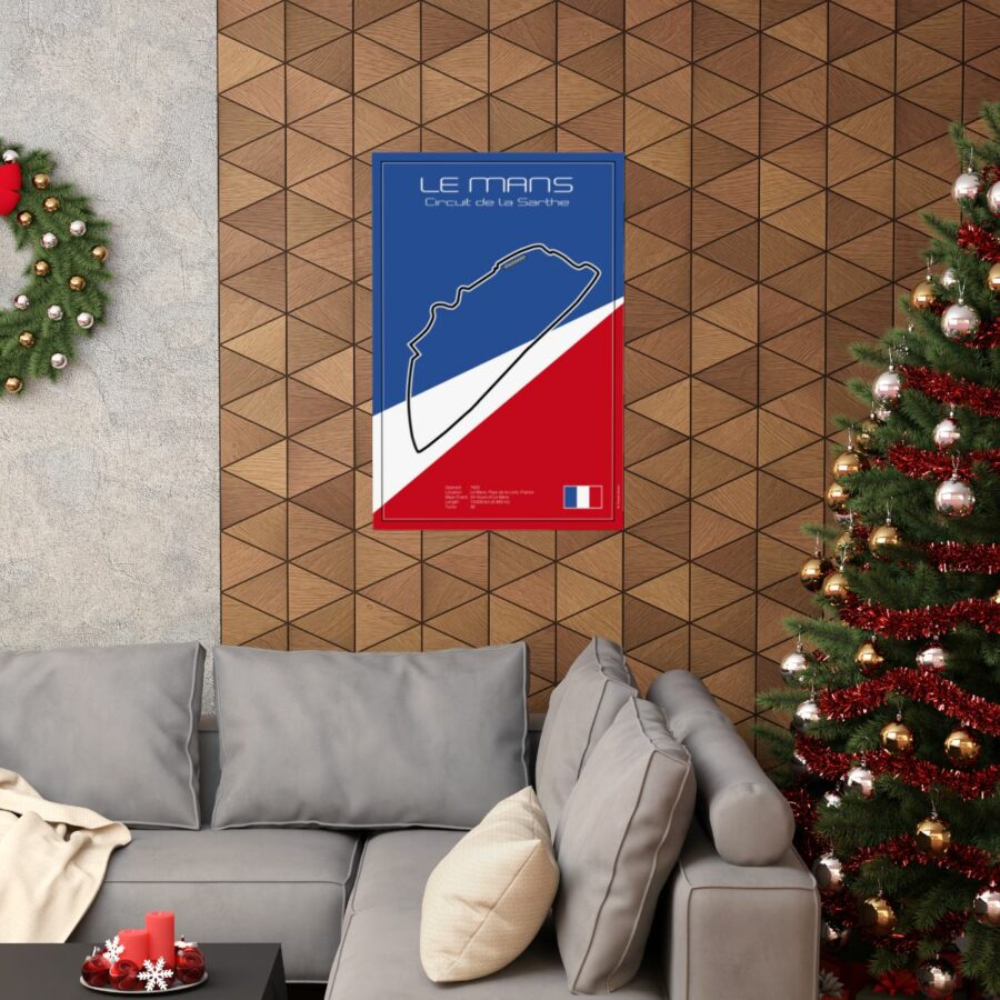 Le Mans Racetrack, Poster Sports Car Racing Art