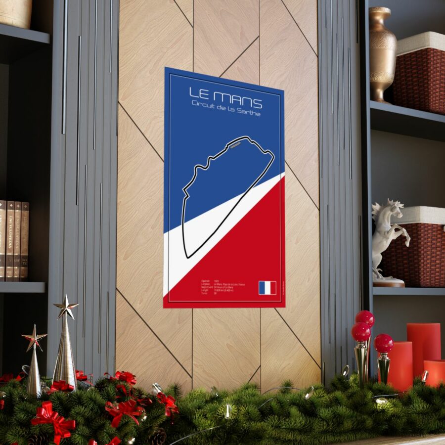 Le Mans Racetrack, Poster Sports Car Racing Art