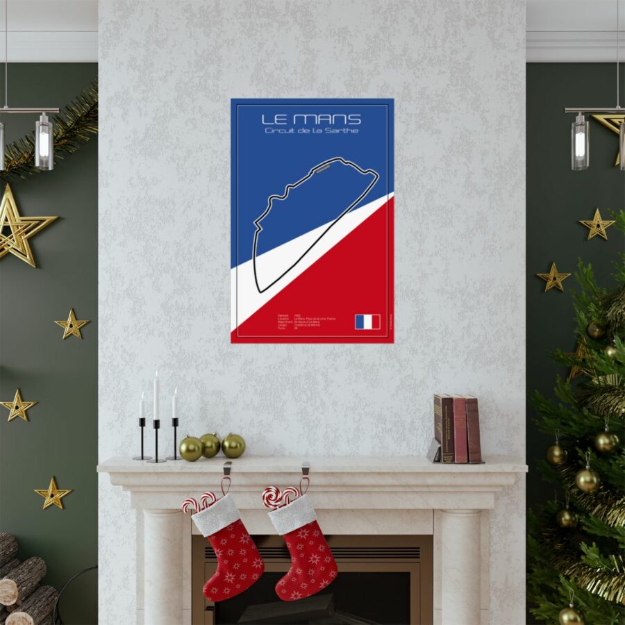 Le Mans Racetrack, Poster Sports Car Racing Art