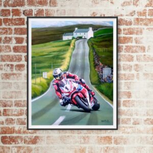 John McGuinness 23rd Isle of Man TT Victory Limited Edition Print by Jeff Rush from the MotoGP Art store collection.