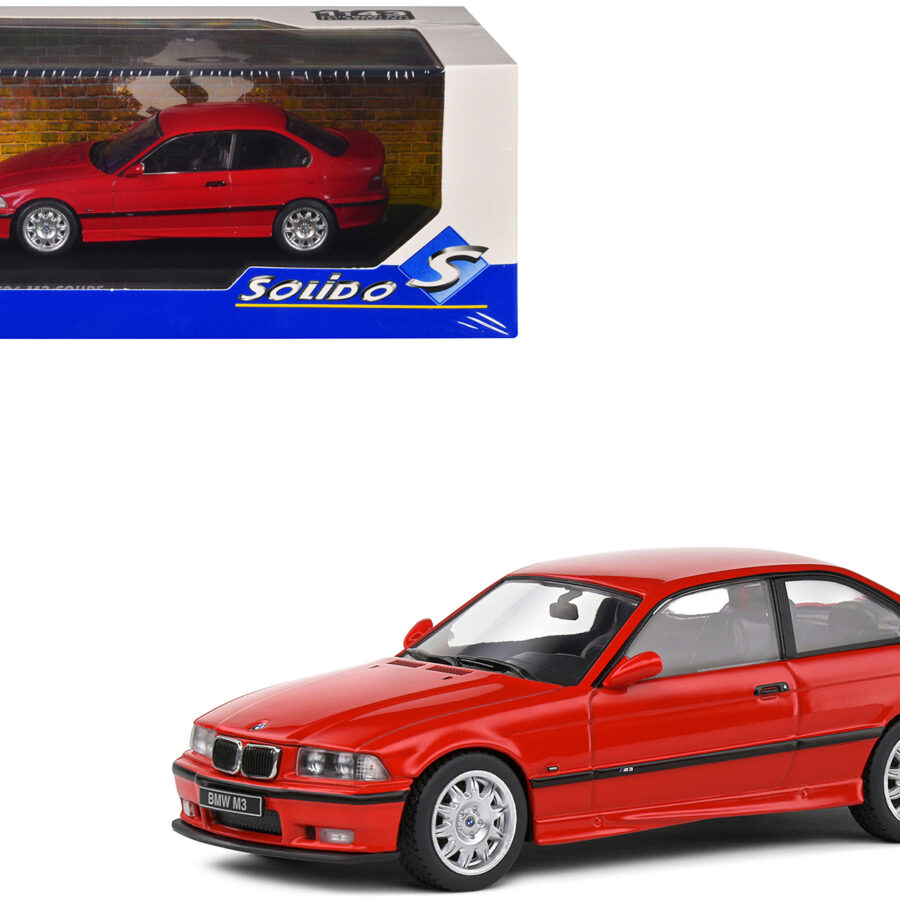 1999 BMW E36 M3 Coupe Brilliant Red 1/43 Diecast Model Car by Solido Automotive