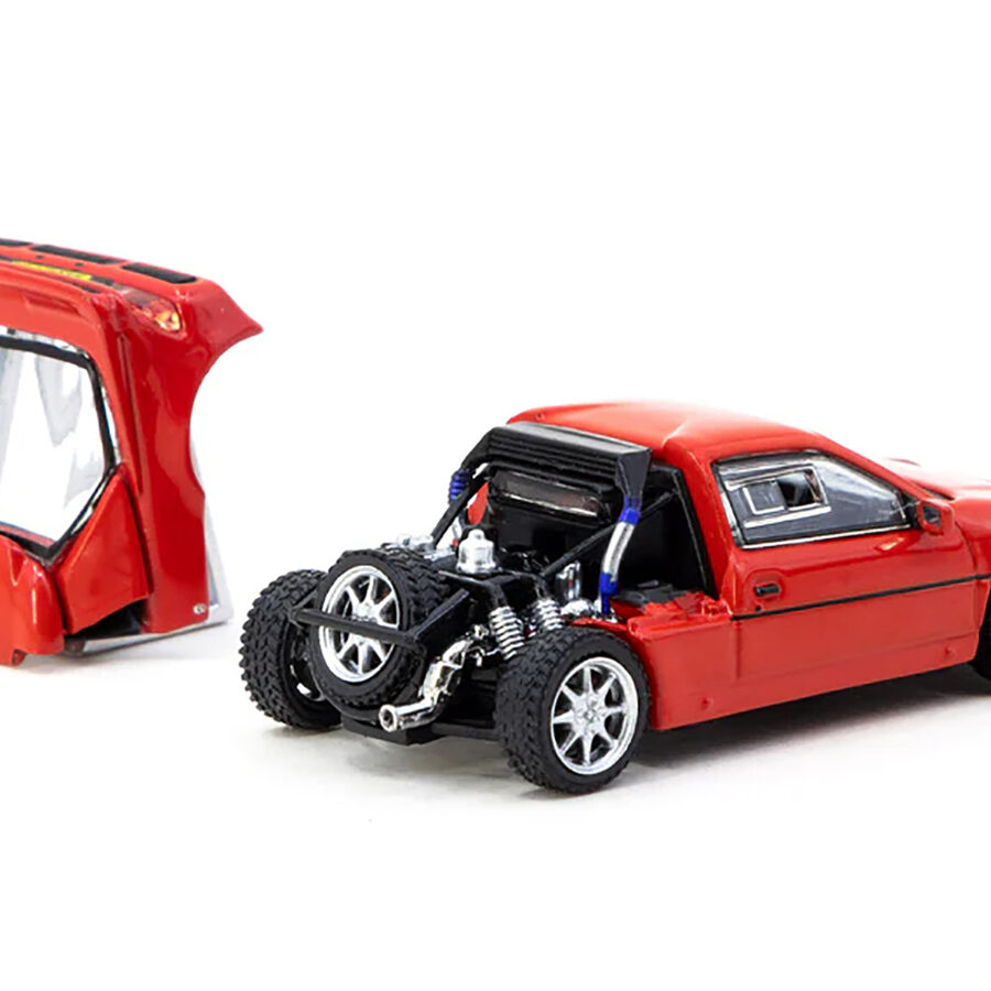 Ford RS200 Red "Hobby64" Series 1/64 Diecast Model Car by Tarmac Works Automotive