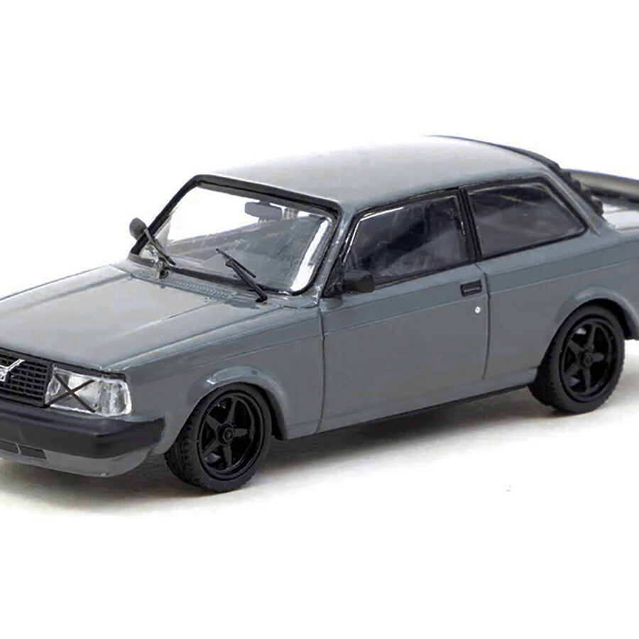 Volvo 242 Custom Gray "Road64" Series 1/64 Diecast Model Car by Tarmac Works Automotive